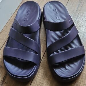 Crocs Women's Purple Getaway Strappy Slide Sandals 10 NWOT